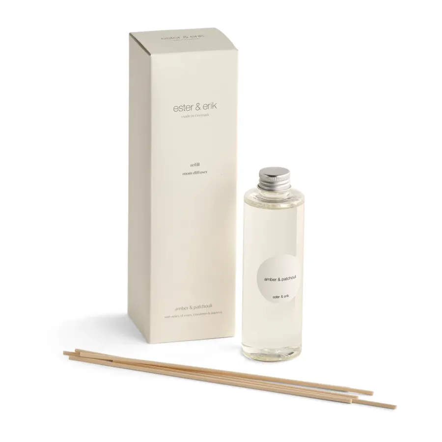 Ester & erik Refill geurstokjes, Amber & patchouli< Geurkaarsen & Aroma Diffusers