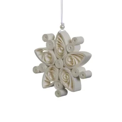 DBKD Regular Flake sneeuwvlok wit, Groot Ø12,5 cm< Kerstdecoraties