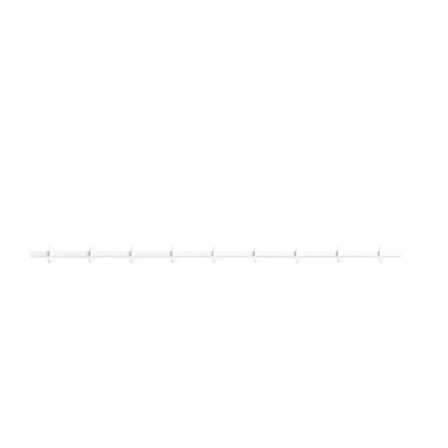 Relief hakenrek large 123 cm, Wit< Haken & Hangers