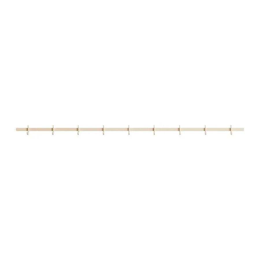 Relief hakenrek large 123 cm, Essenhout< Haken & Hangers