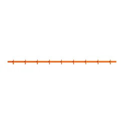 Relief hakenrek large 123 cm, Oranje< Haken & Hangers