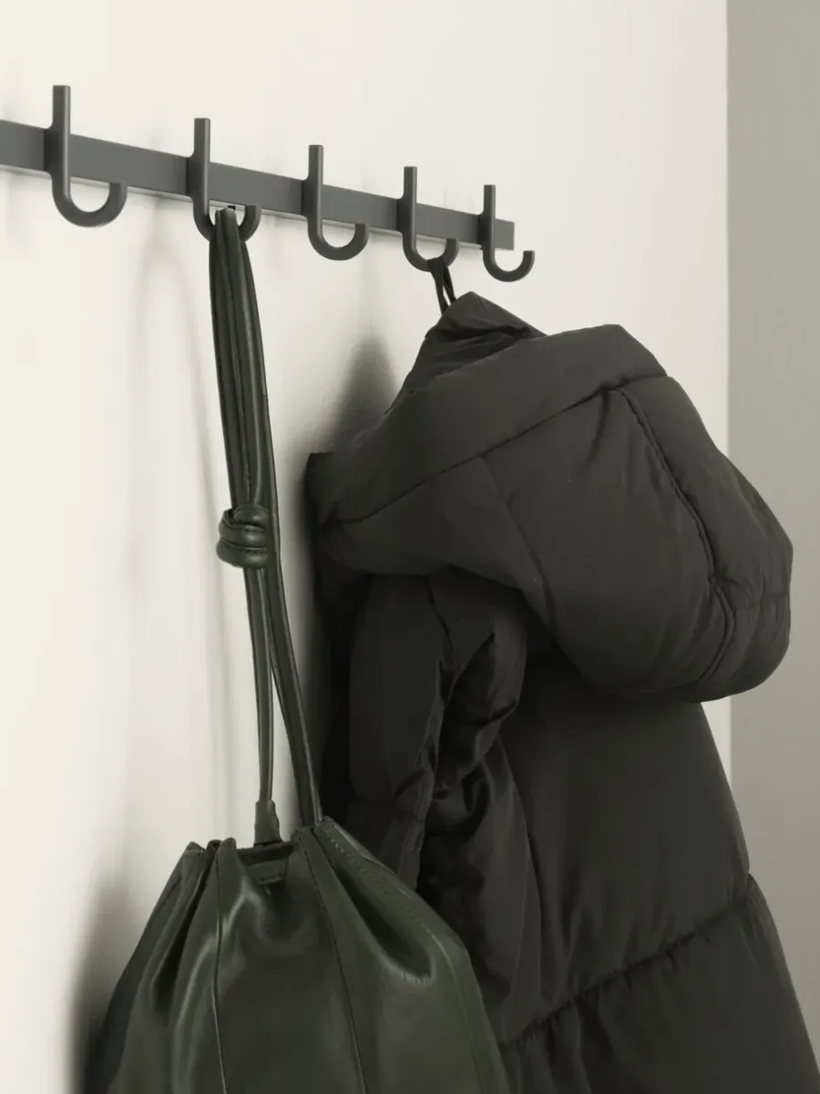 Relief hakenrek medium 82 cm, Grijs< Haken & Hangers