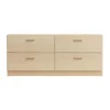 Relief sokkel 123 cm, Essenhout< Ladekasten & Ladeblokken