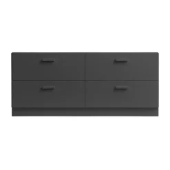 Relief sokkel 123 cm, Grijs< Ladekasten & Ladeblokken
