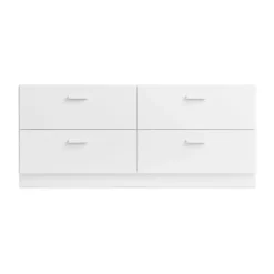 Relief sokkel 123 cm, Wit< Ladekasten & Ladeblokken