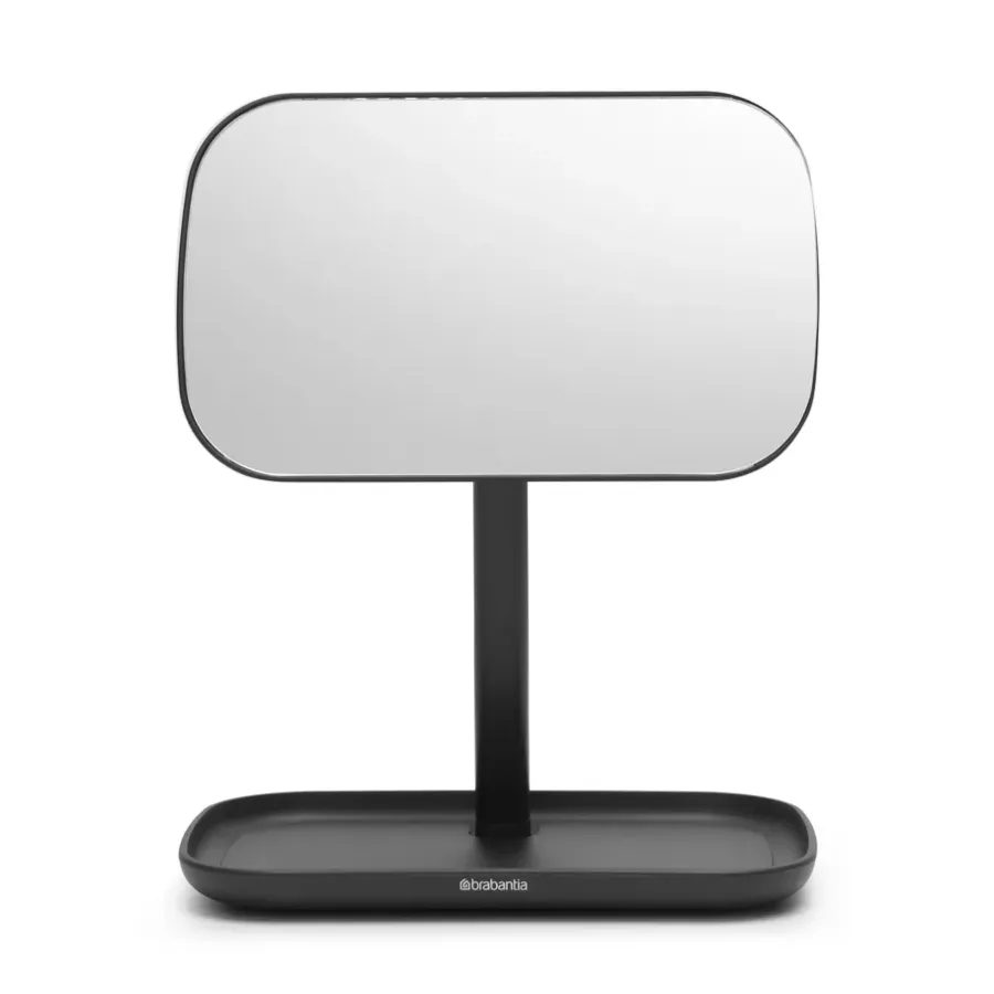 Brabantia ReNew spiegel met opbergvakje, Donkergrijs< Tafelspiegels