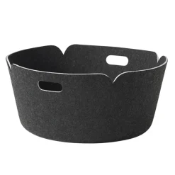 Muuto Restore opbergmand rond, black melange< Opbergmanden