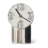 HKliving Retro keramiekklok 17,5 cm, Chrome< Tafelklokken