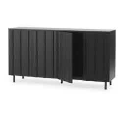 Normann Copenhagen Rib bijzettafel 45x159 cm, Soft Black< Ladekasten & Dressoirs