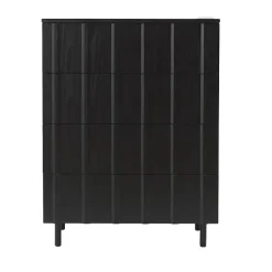 Normann Copenhagen Rib commode 4 lades, Soft Black< Ladekasten & Dressoirs