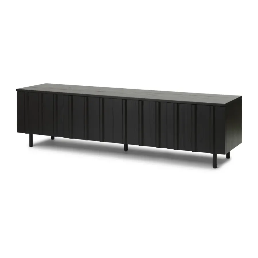 Normann Copenhagen Rib dressoir laag, Soft Black< Tv- & Mediameubels|Ladekasten & Dressoirs