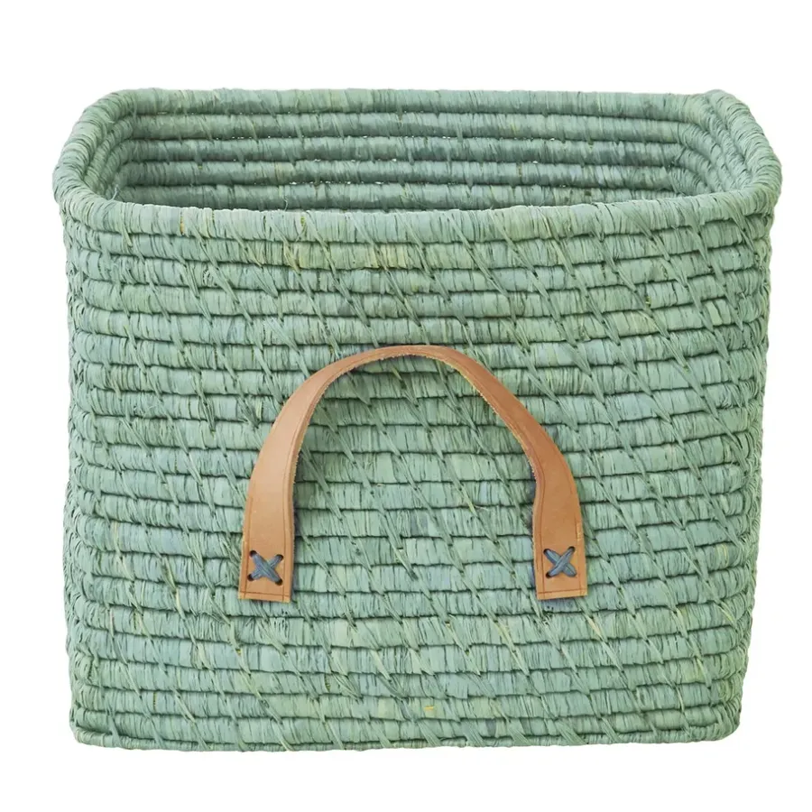 RICE raffia opbergmand, Mint< Opbergoplossingen Voor De Kinderkamer|Opbergmanden