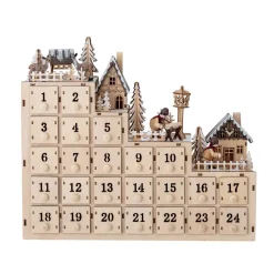 Bloomingville Richie kerstkalender 33x38 cm, Natuur< Kerstdecoraties
