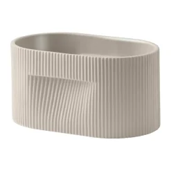 Muuto Ridge pot 13 cm, Beige< Bloempotten