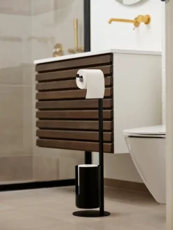 Zone Denmark Rim vrijstaande toiletpapierhouder, Black< Toiletpapierhouders
