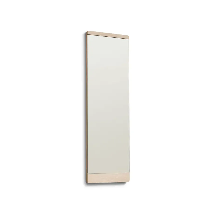 Form & Refine Rim wandspiegel 35x110 cm, Wit eiken< Wandspiegels
