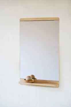 Form & Refine Rim wandspiegel 40x68 cm, Wit eiken< Wandspiegels