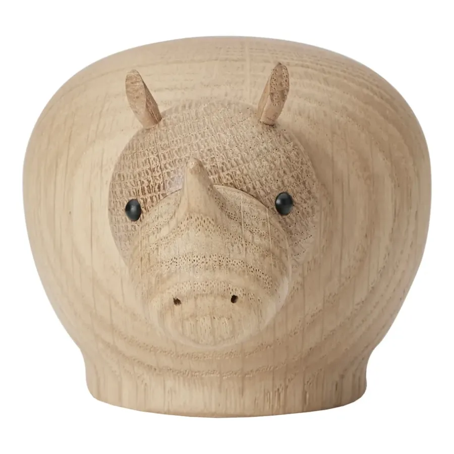 Woud Rina houten neushoorn, Small< Houten Beelden