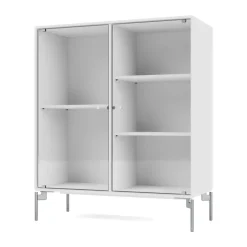 Montana Ripple II vitrinekast 69,6x82,2x30 cm, NewWhitepoten chroom< Kasten & Vitrines