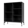 Montana Ripple II vitrinekast 69,6x82,2x30 cm, Antracietpoten zwart< Kasten & Vitrines