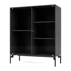 Montana Ripple II vitrinekast 69,6x82,2x30 cm, Antracietpoten zwart< Kasten & Vitrines