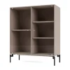 Montana Ripple II vitrinekast 69,6x82,2x30 cm, Mushroompoten zwart< Kasten & Vitrines