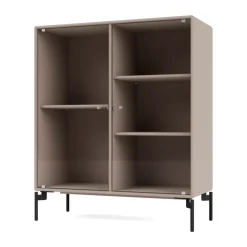 Montana Ripple II vitrinekast 69,6x82,2x30 cm, Mushroompoten zwart< Kasten & Vitrines