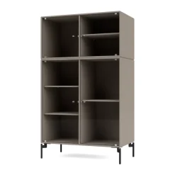 Montana Ripple III vitrinekast 69,6x117,6x38 cm, Trufflepoten black< Kasten & Vitrines