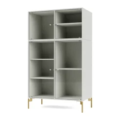 Montana Ripple III vitrinekast 69,6x117,6x38 cm, Nordicpoten brass< Kasten & Vitrines