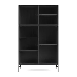 Montana Ripple III vitrinekast 69,6x117,6x38 cm, Antracietpoten black< Kasten & Vitrines