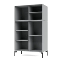 Montana Ripple III vitrinekast 69,6x117,6x38 cm, Fjordpoten black< Kasten & Vitrines