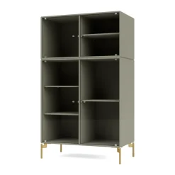 Montana Ripple III vitrinekast 69,6x117,6x38 cm, Fennelpoten brass< Kasten & Vitrines