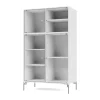 Montana Ripple III vitrinekast 69,6x117,6x38 cm, NewWhitepoten chrome< Kasten & Vitrines