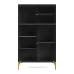 Montana Ripple III vitrinekast 69,6x117,6x38 cm, Antracietpoten brass< Kasten & Vitrines