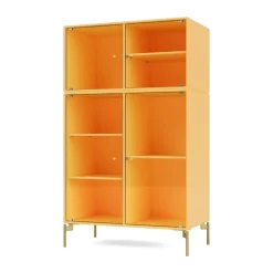 Montana Ripple III vitrinekast 69,6x117,6x38 cm, Acaciapoten brass< Kasten & Vitrines