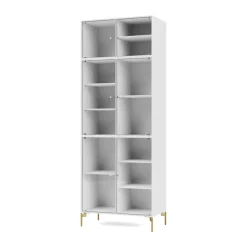 Montana Ripple IV vitrinekast 69,6x187,2x38 cm, NewWhitepoten brass< Kasten & Vitrines