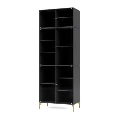 Montana Ripple IV vitrinekast 69,6x187,2x38 cm, Antracietpoten brass< Kasten & Vitrines