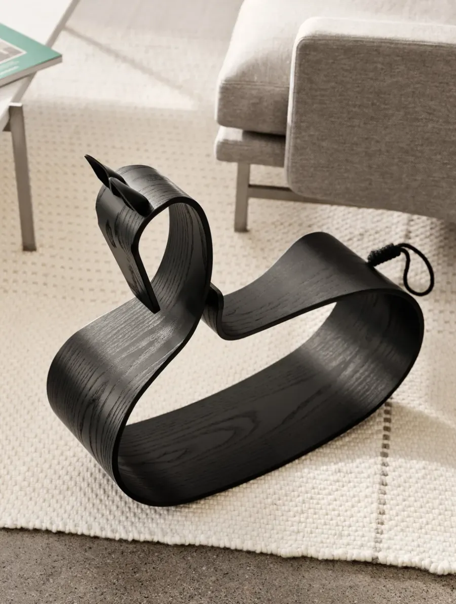 Fritz Hansen Rocking Horse hobbelpaard, Zwart essen< Kinderkamer Interieuraccessoires|Kinderkamer Interieuraccessoires