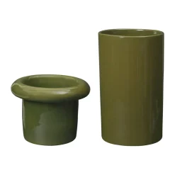 Ferm Living Rollo pot Ø31x46 cm, Moss Green< Bloempotten