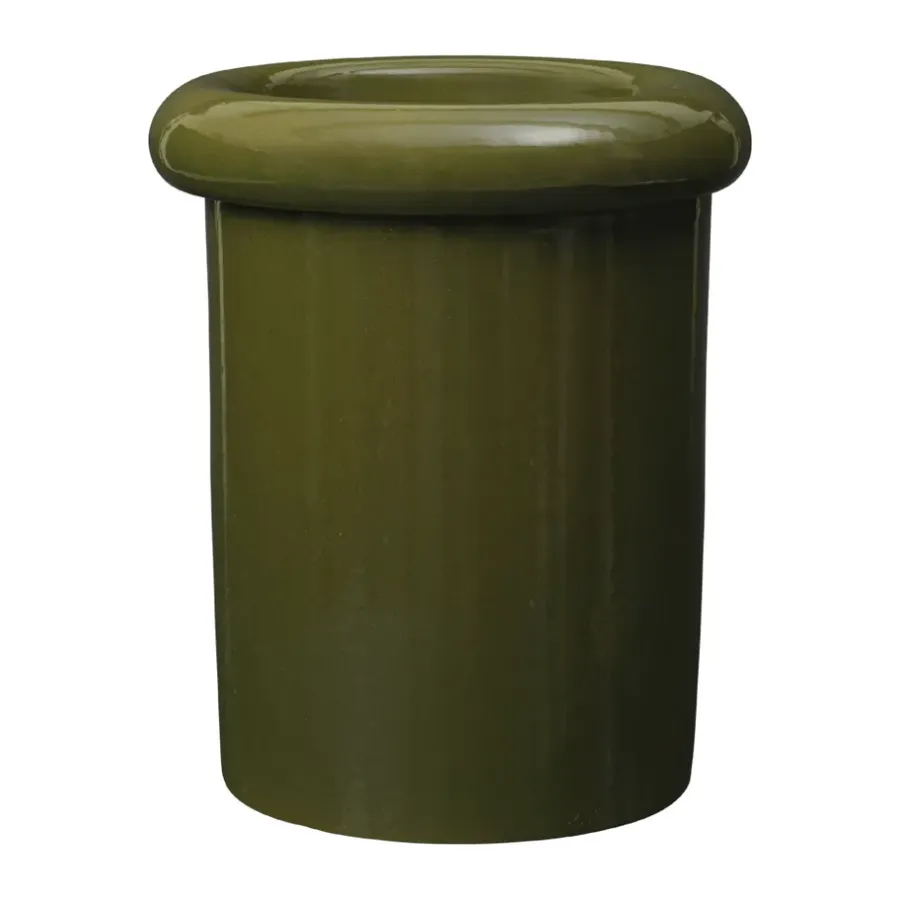 Ferm Living Rollo pot Ø31x36 cm, Moss Green< Bloempotten
