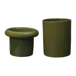 Ferm Living Rollo pot Ø31x36 cm, Moss Green< Bloempotten