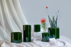 Bergs Potter Romeo vaas geglazuurd Ø12 cm, Green< Vazen