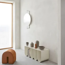 Kristina Dam Studio Rotating spiegel, beige, full size< Wandspiegels