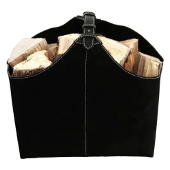 Ørskov brandhout-houder suede, zwart< Opbergmanden