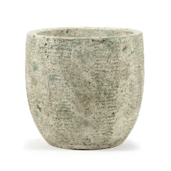 Serax Rustic pot gestreept M 20,5 cm, Grey< Bloempotten