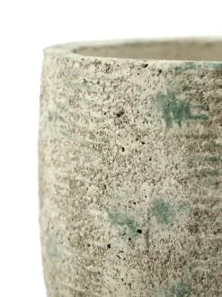 Serax Rustic pot gestreept M 20,5 cm, Grey< Bloempotten