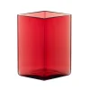 Iittala Ruutu vaas 11,5 x 14 cm, cranberryrood< Vazen
