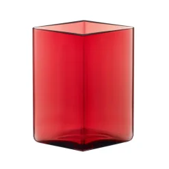 Iittala Ruutu vaas 11,5 x 14 cm, cranberryrood< Vazen