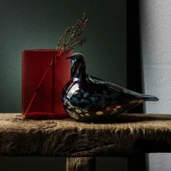 Iittala Ruutu vaas 11,5 x 14 cm, cranberryrood< Vazen