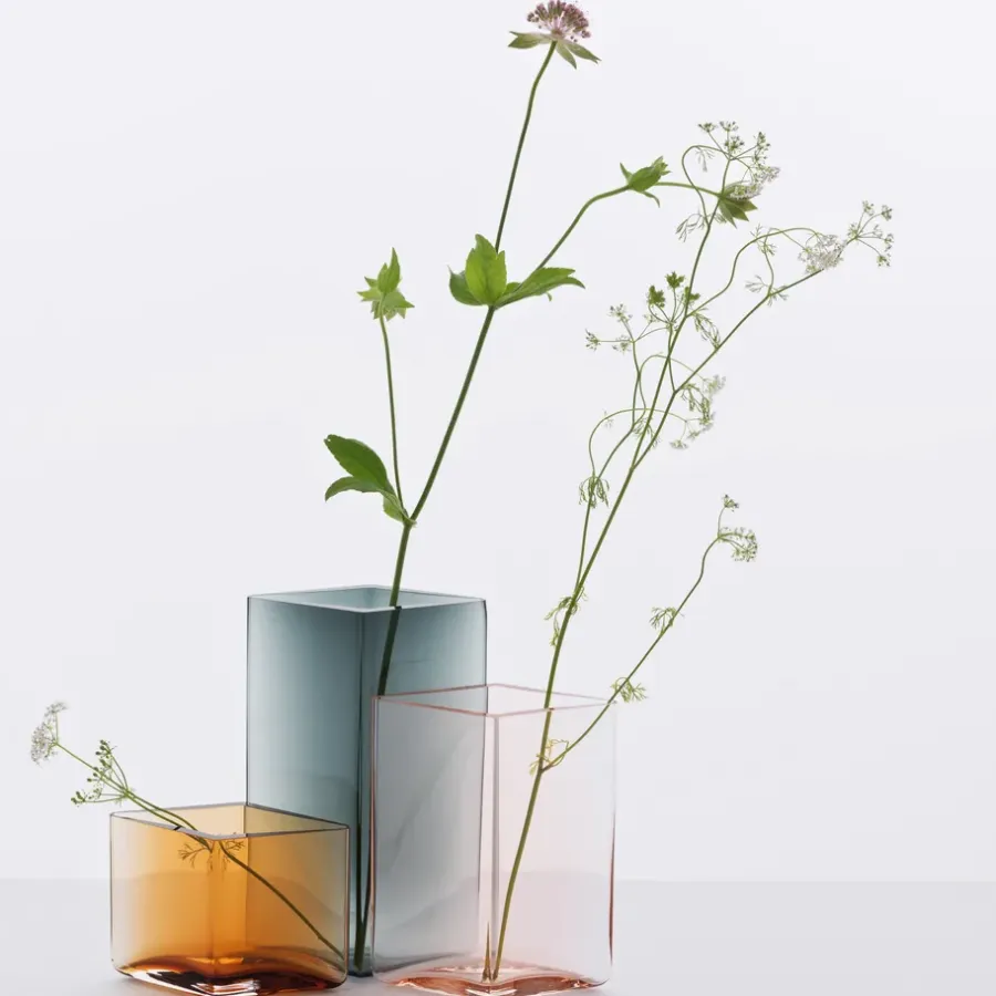 Iittala Ruutu vaas 11,5 x 18 cm, grijs< Vazen